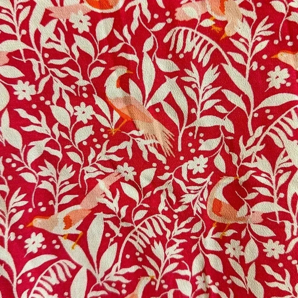 EUC Loft V-neck Floral Peacock Blouse - Picture 4 of 4